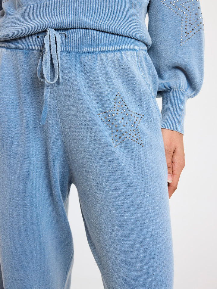Ida Star Jogger in Denim
