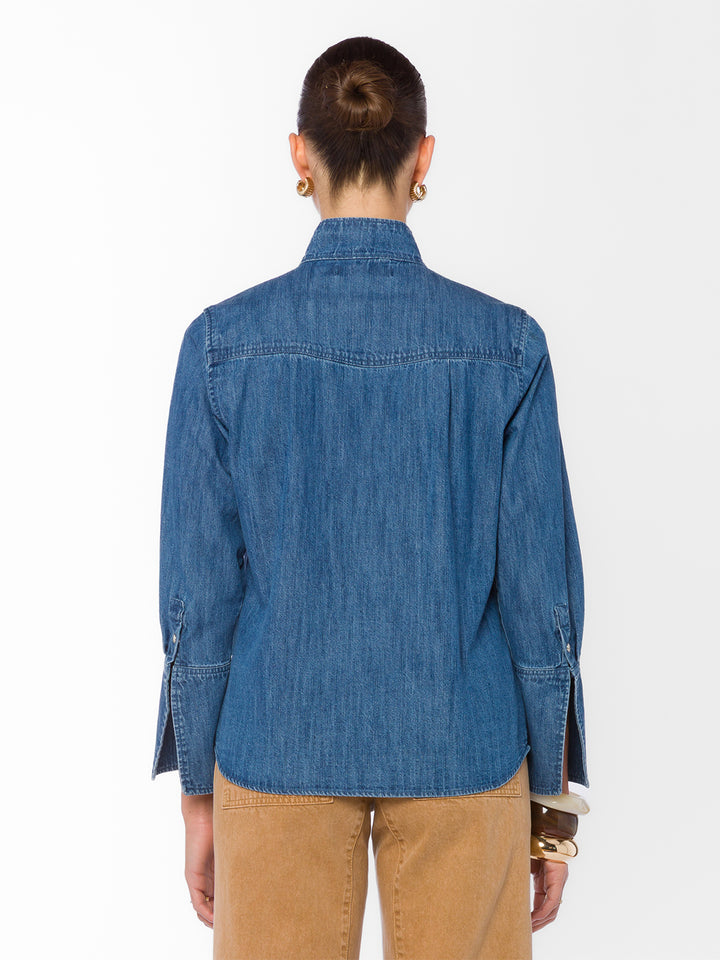 Joline Blouse in Tokyo Blue