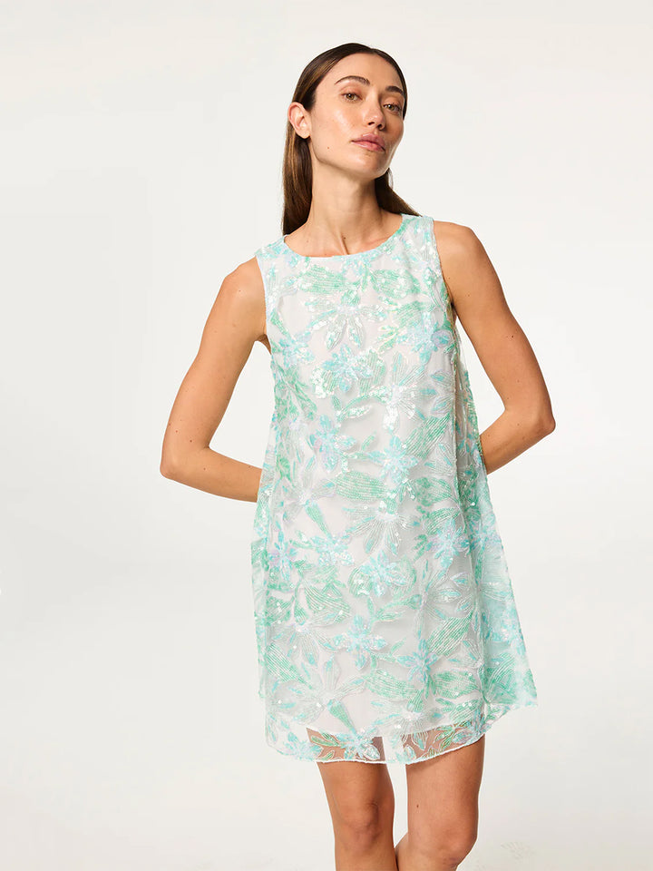 Jonah Dress in Glistening Flora Sequin