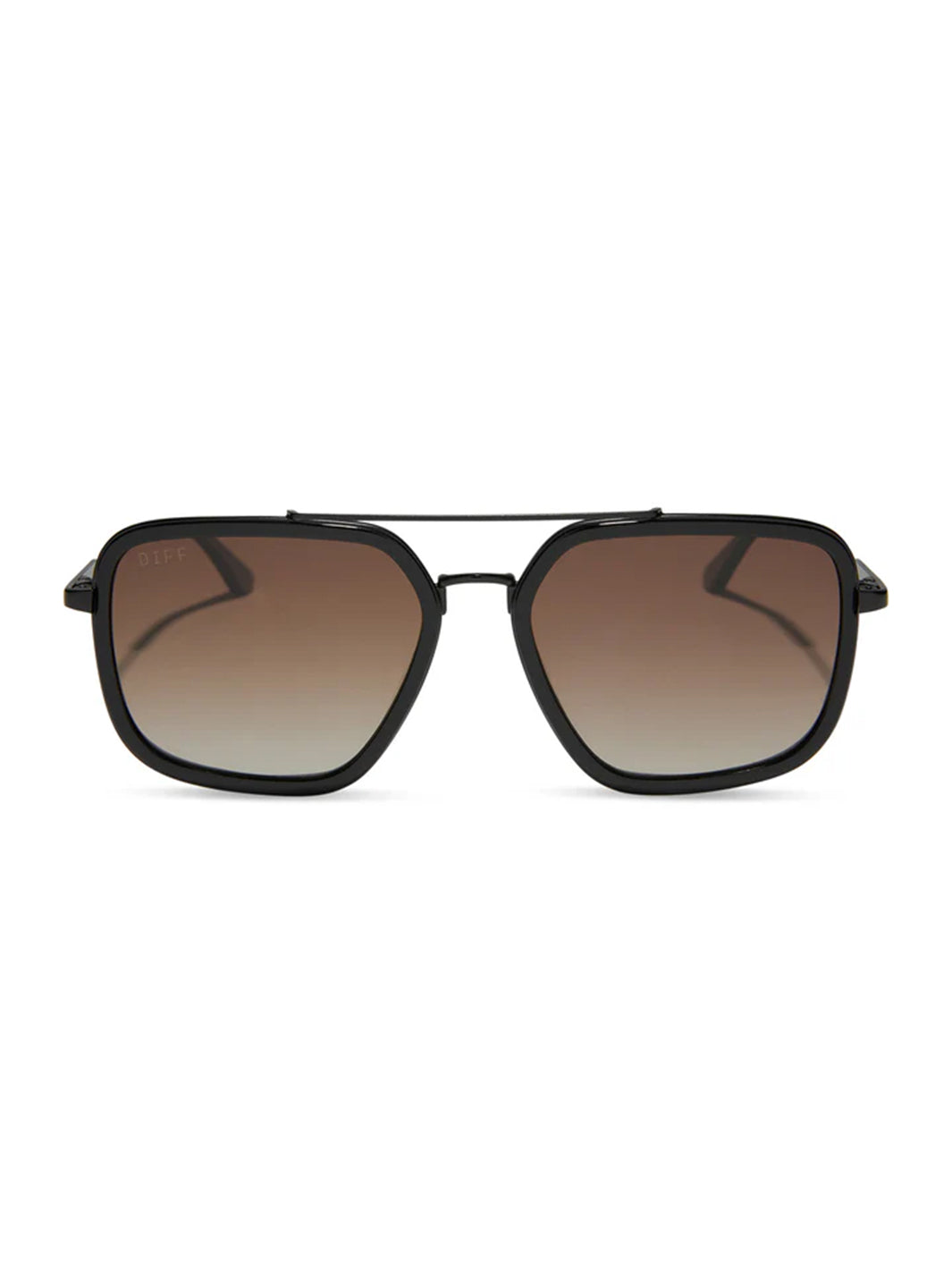 Jordan Sunglasses in Matte Black Brown Gradient