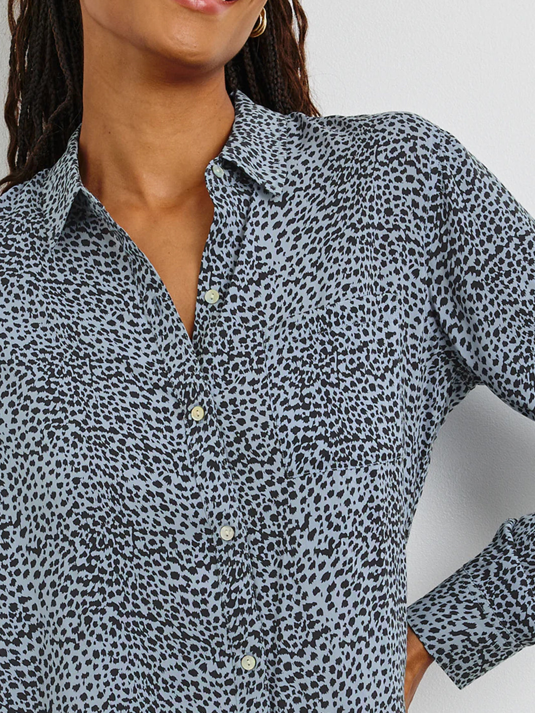 Josephine Shirt in Blue Lynx