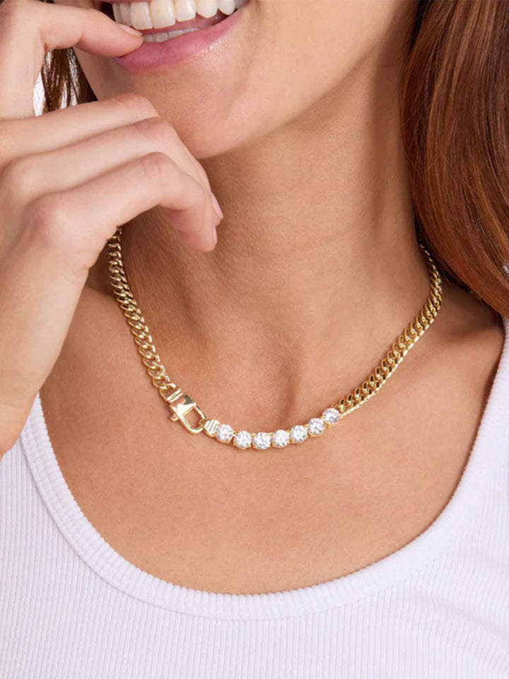 Julian Loves Diamonds Necklace 16" in Gold