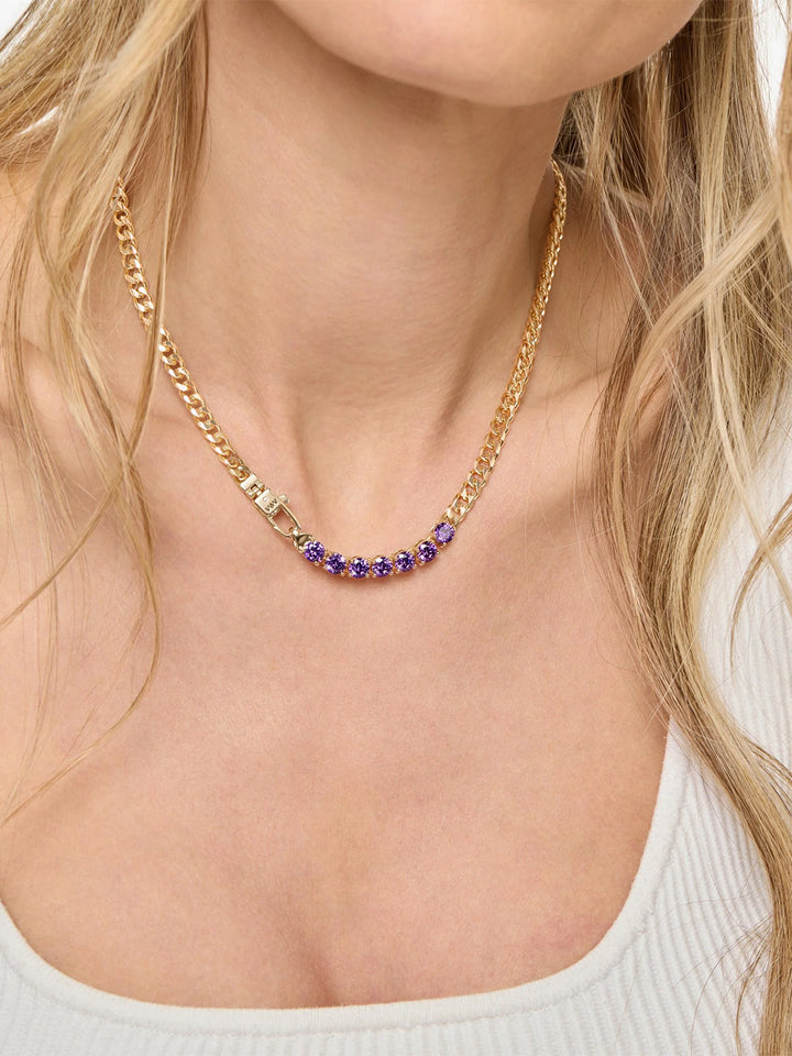 Julian Loves Amethyst Necklace 5mm in Gold