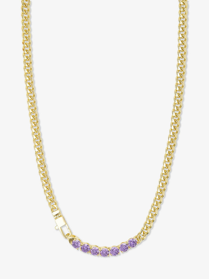 Julian Loves Amethyst Necklace 5mm in Gold