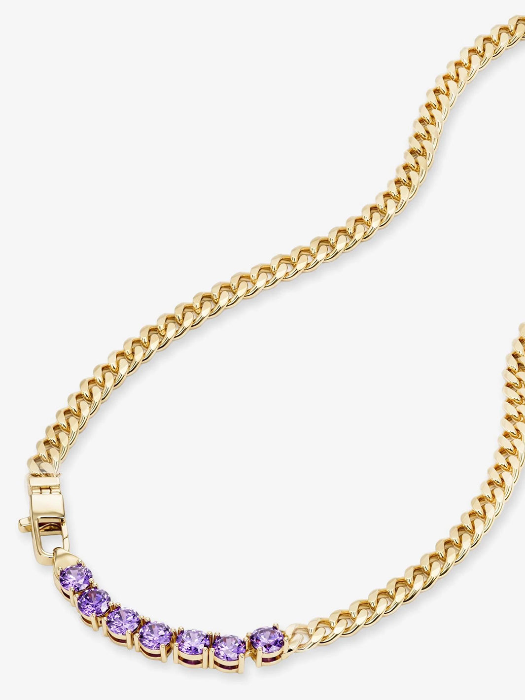 Julian Loves Amethyst Necklace 5mm in Gold
