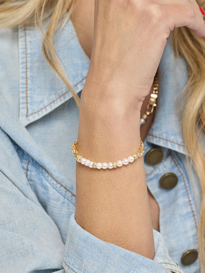Julian Loves Pearls Bracelt 5mm in Gold