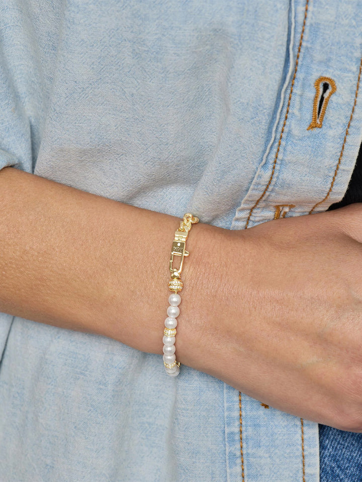 Julian Loves Pearls Bracelt 5mm in Gold