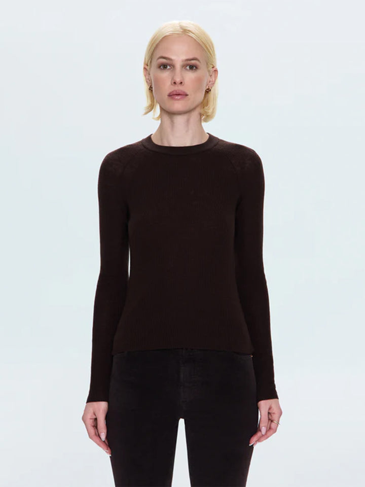 Juno Feather Weight Sweater in Mocha