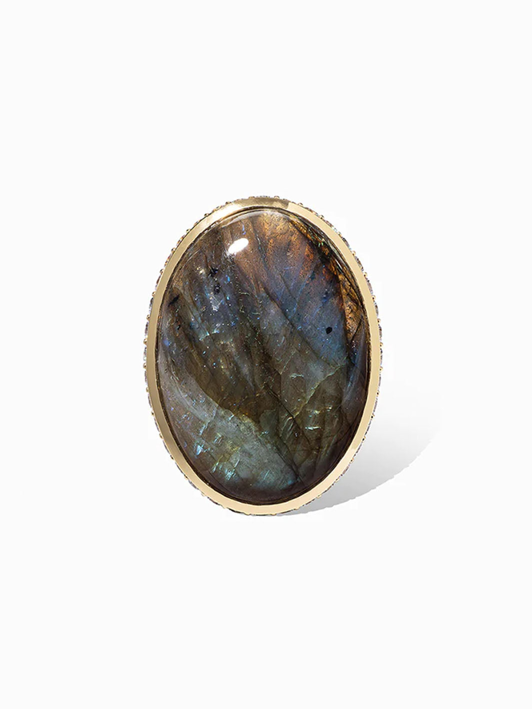 KA Statement Ring in Blue Fire Labradorite