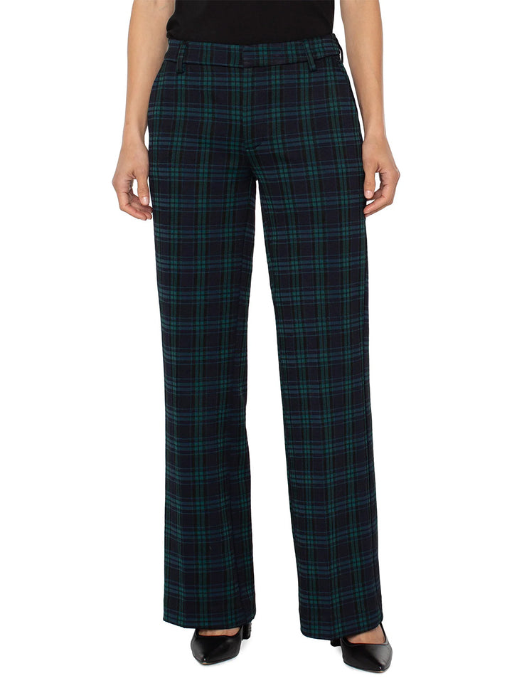 Kelsey Wide Leg Trouser in Plaid