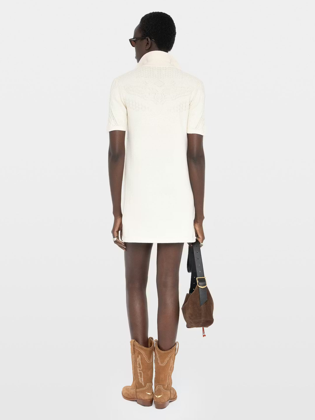 Lulu Knit Polo Dress in Vanilla