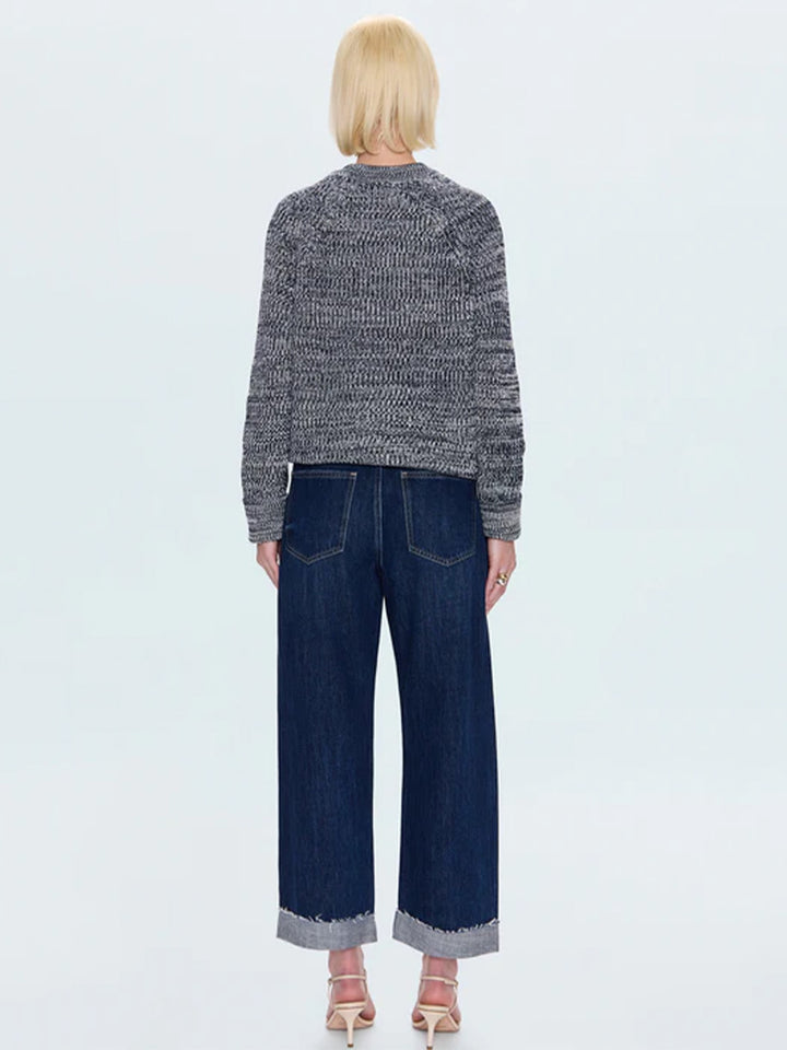 Kacey Mid Rise Cuffed Straight Jean in Cultivate