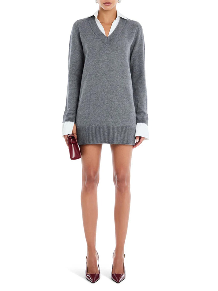 Karli Mini Dress in Medium Grey