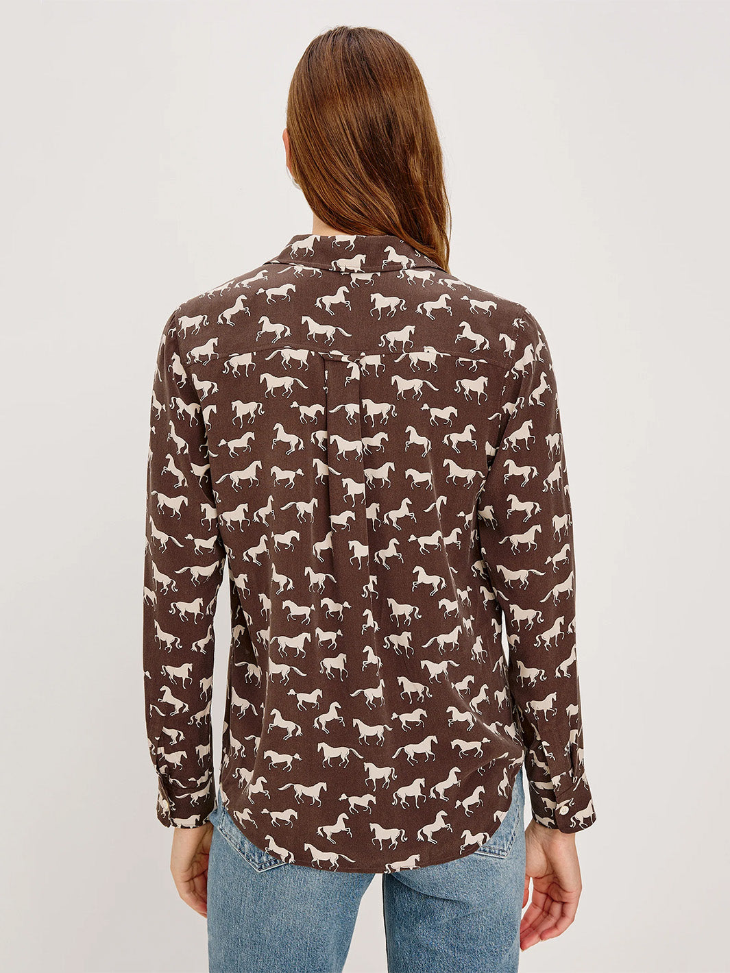 Kate Shirt in Ivory Horses