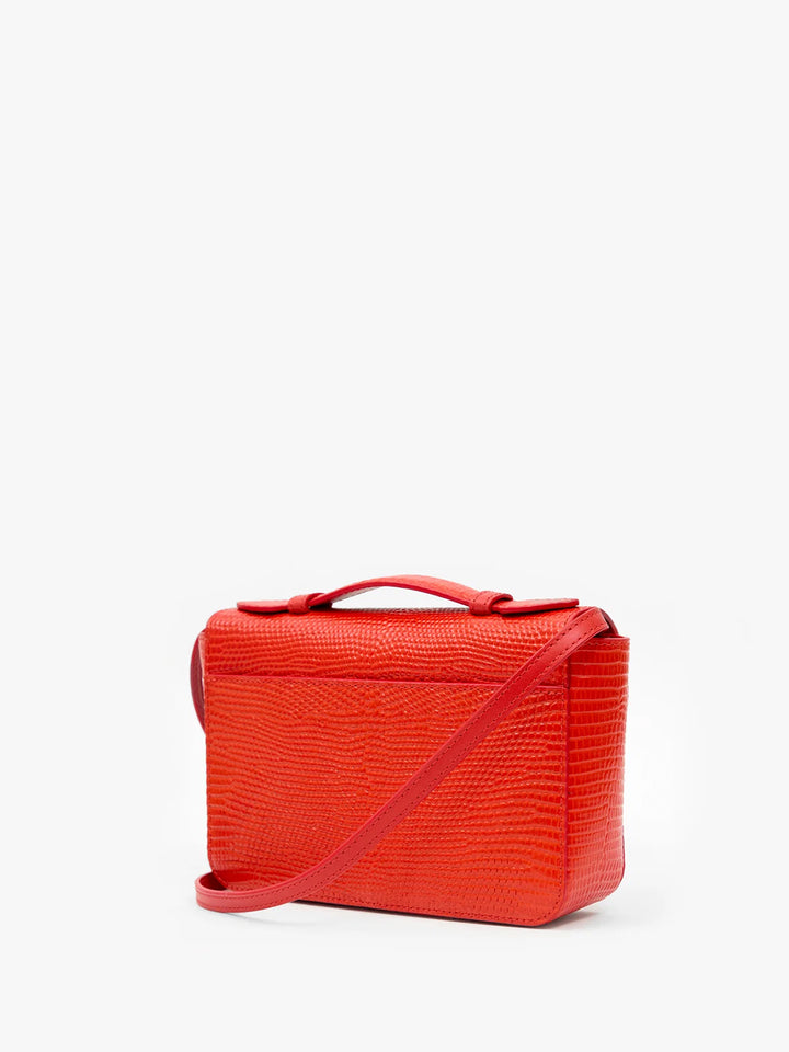 Katheryn in Red Embossed Lizard
