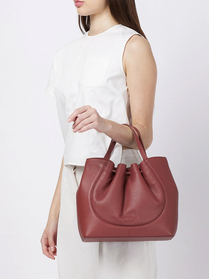 Katrina Satchel in Rosewood Pebble