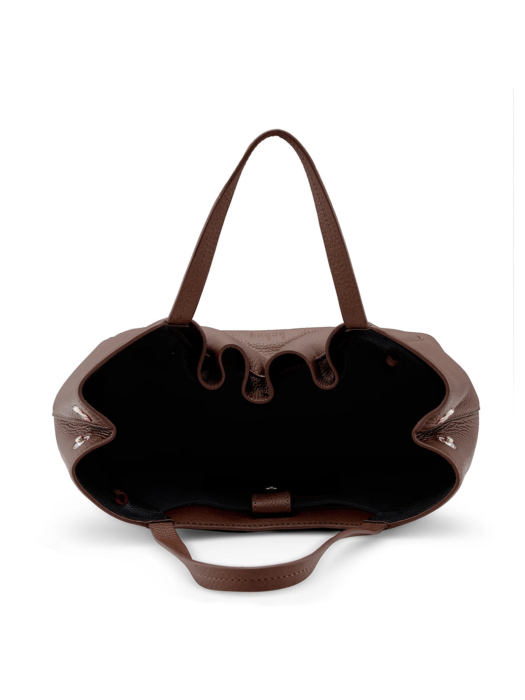 Katrina Satchel in Cacao Pebble