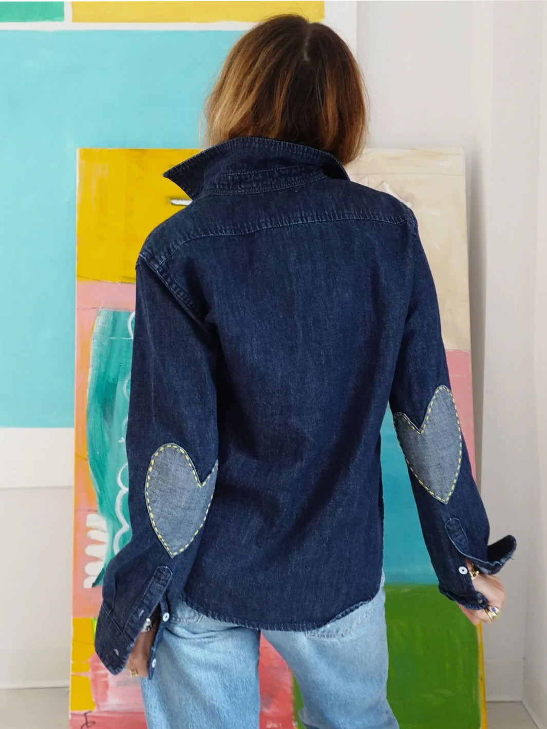 Keaton Denim Shirt in Dark Rinse