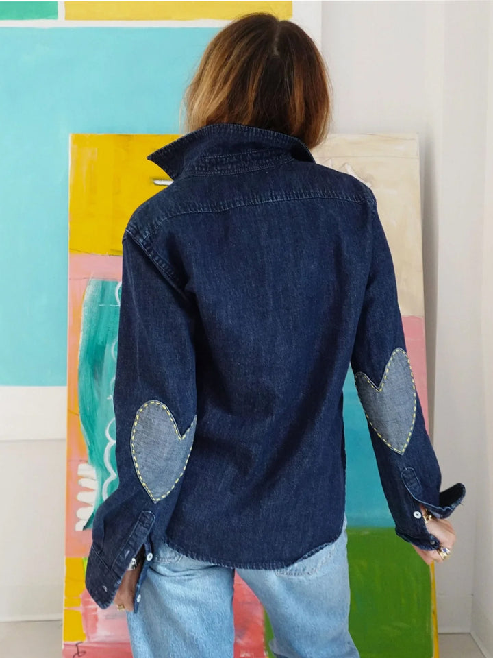 Keaton Denim Shirt in Dark Rinse