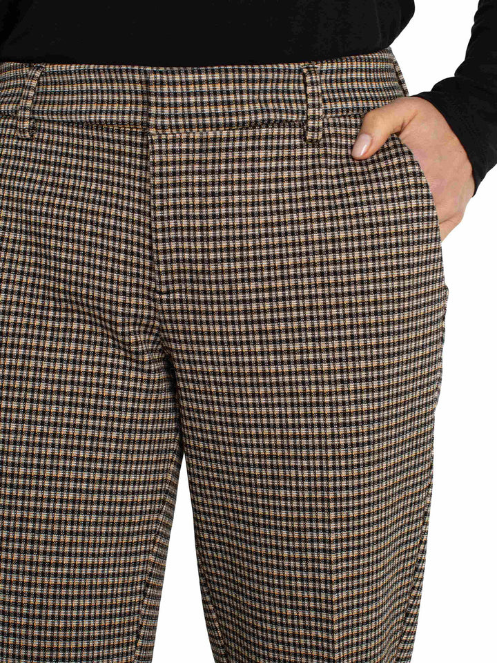 Kelsey Trouser in Black Tan Check