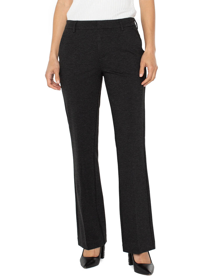 Kelsey Flare Trouser Super Stretch in Heathered charcoal