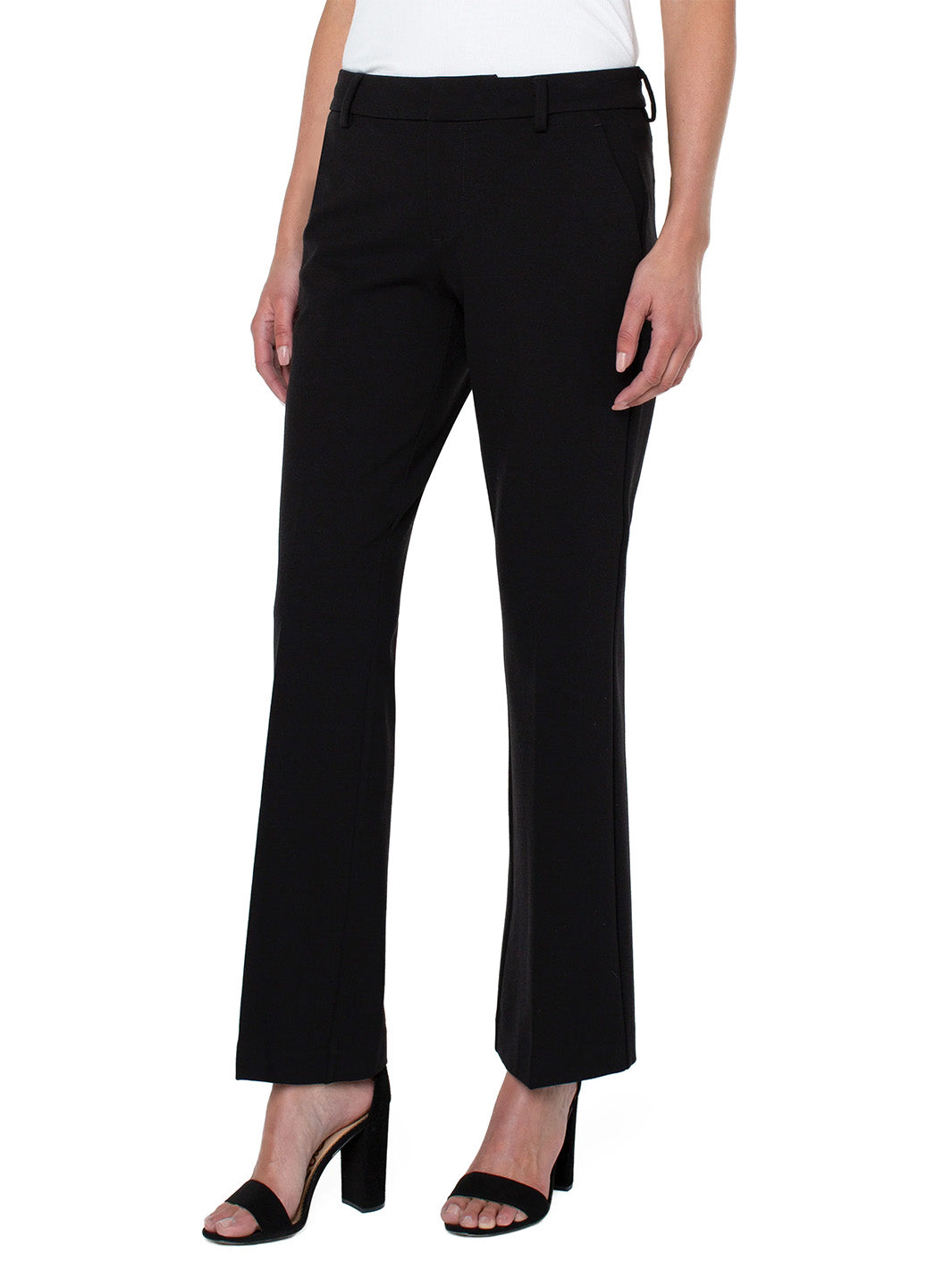 Kelsey Flare Long Trouser Super Stretch in Black