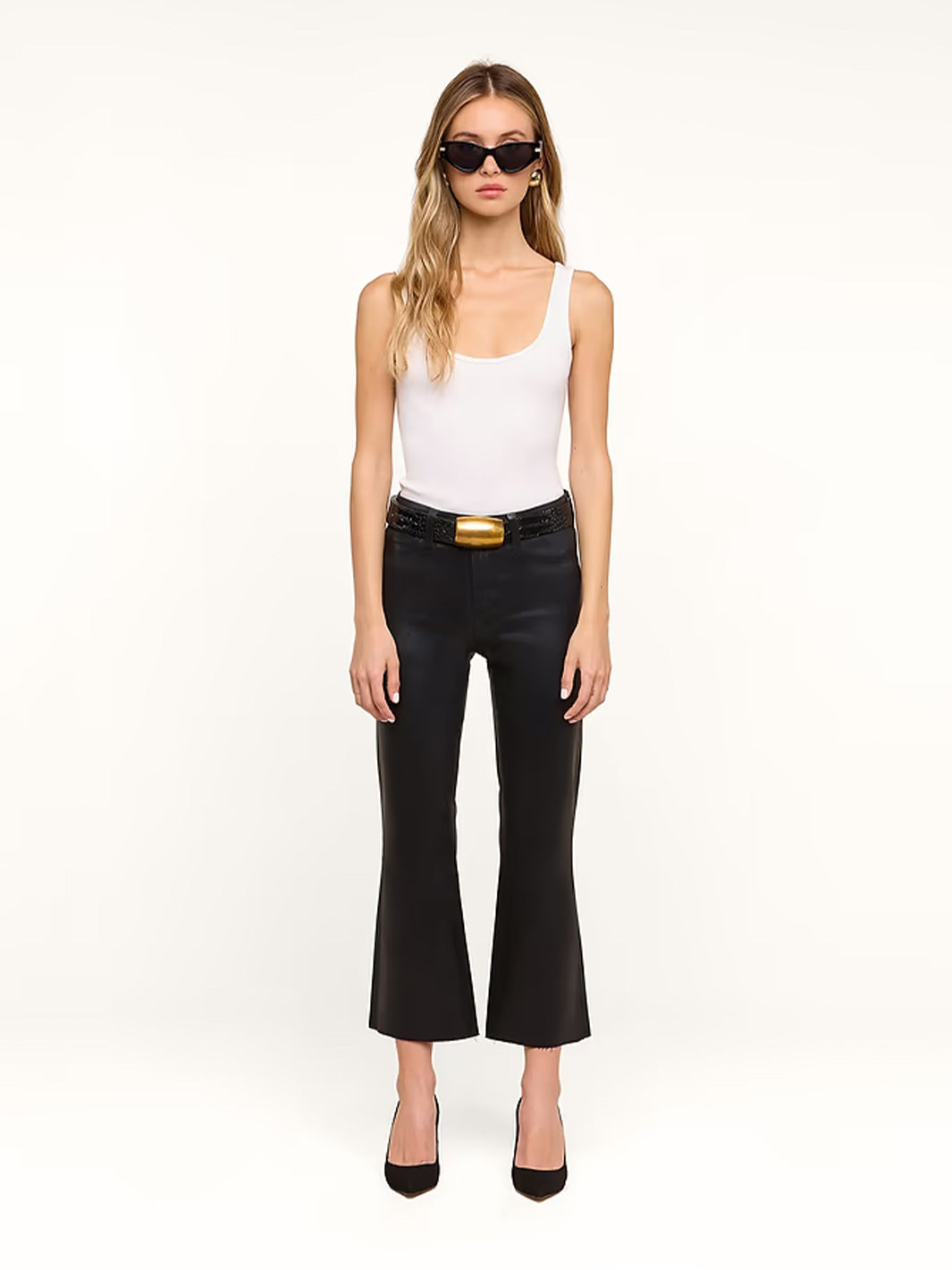 Petite Kendra in Coated Noir