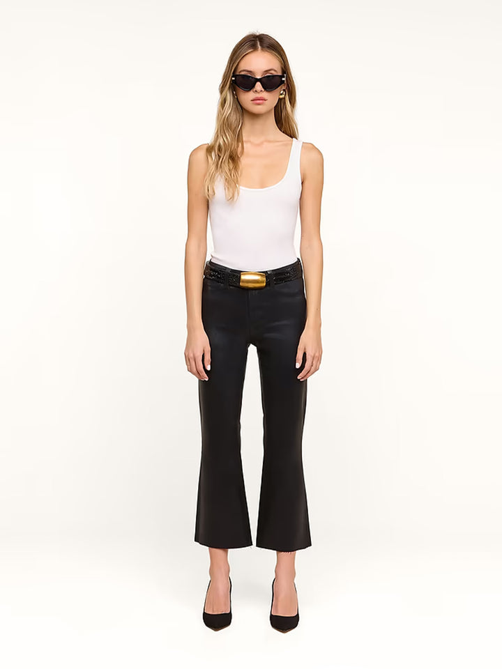 Petite Kendra in Coated Noir