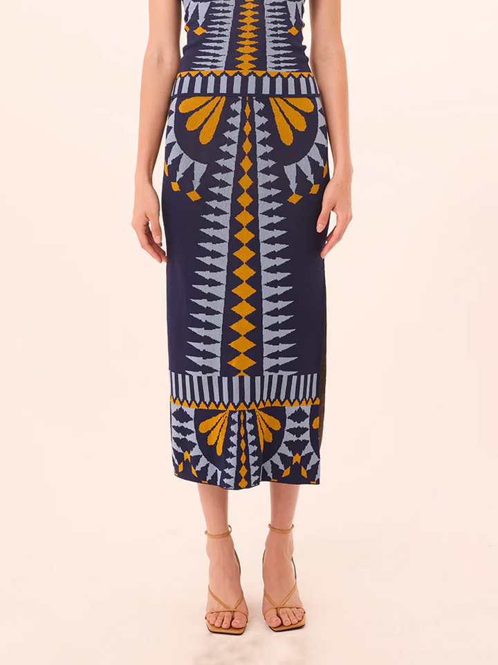 Keyah Skirt in Butterfly Jacquard Knit