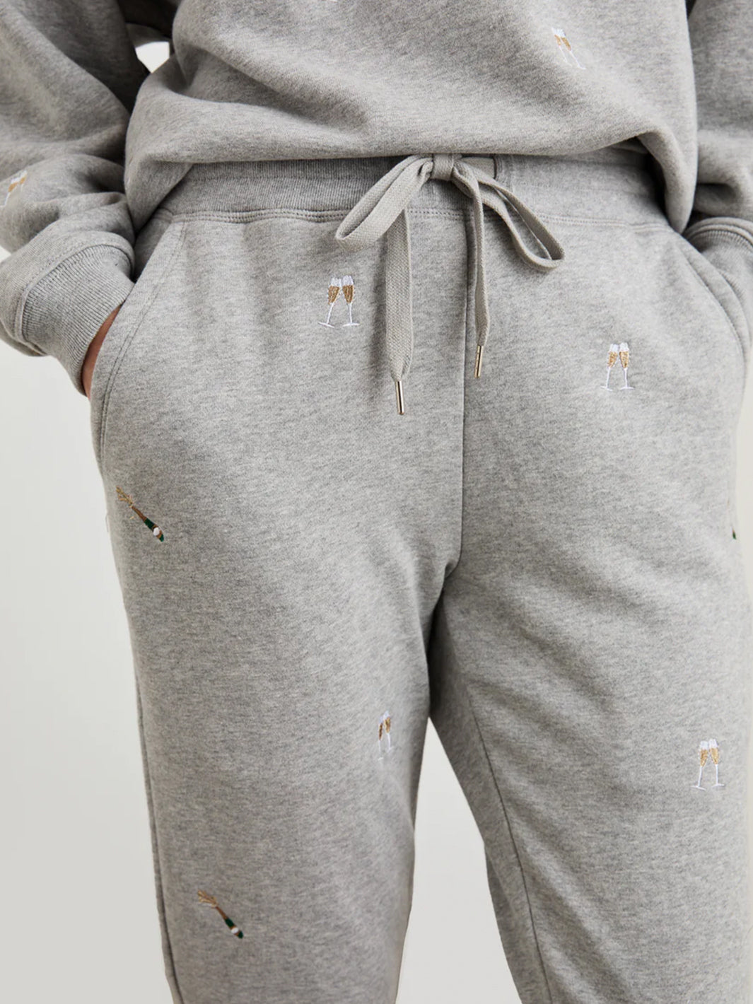 Kingston Pant in Champagne Embroidery