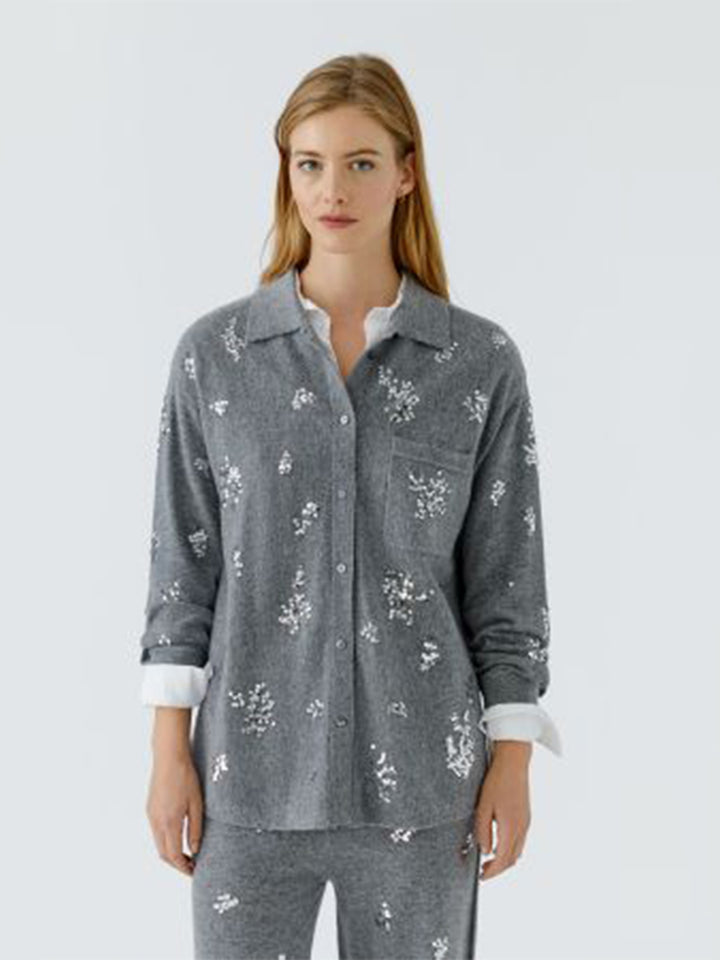 Knitted Cardigan in Grey