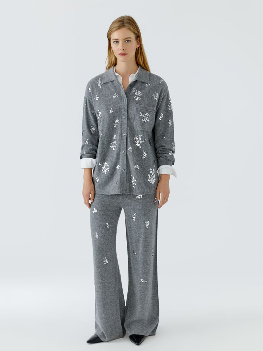 Knitted Pants in Grey