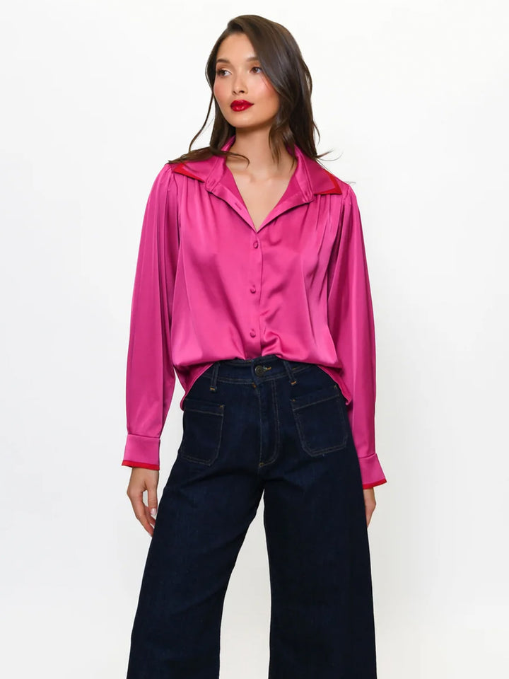 Kodie Top in Pink Red