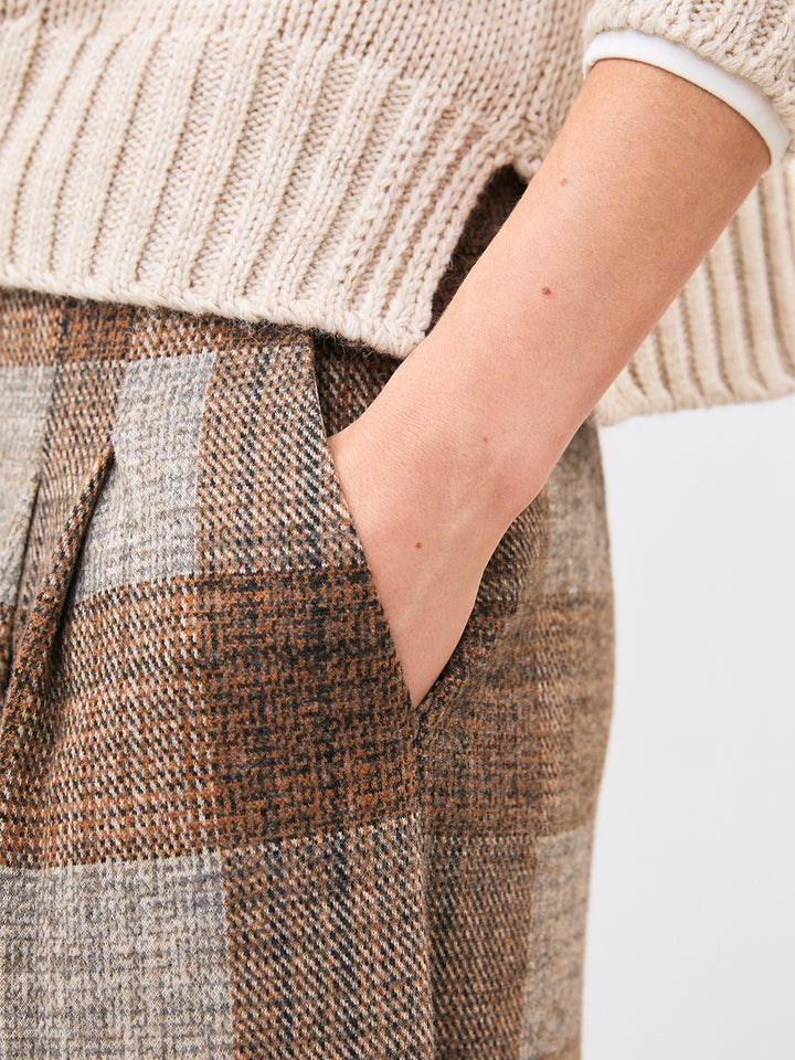 Kohiro Pants in Camel Plaid