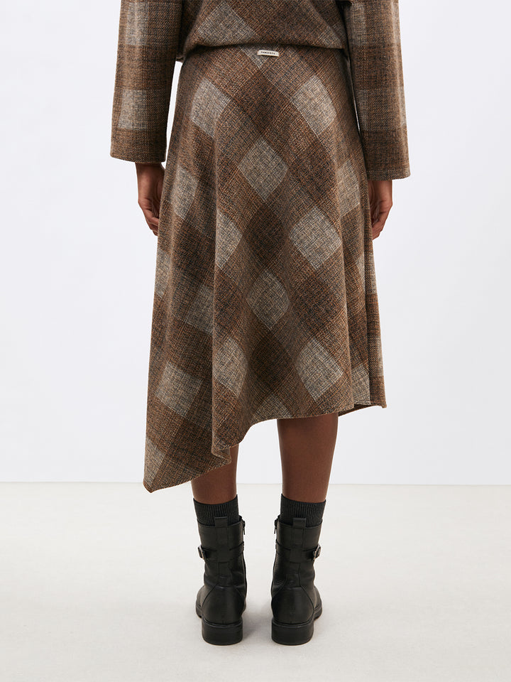 Kokan Skirt in Camel Plaid