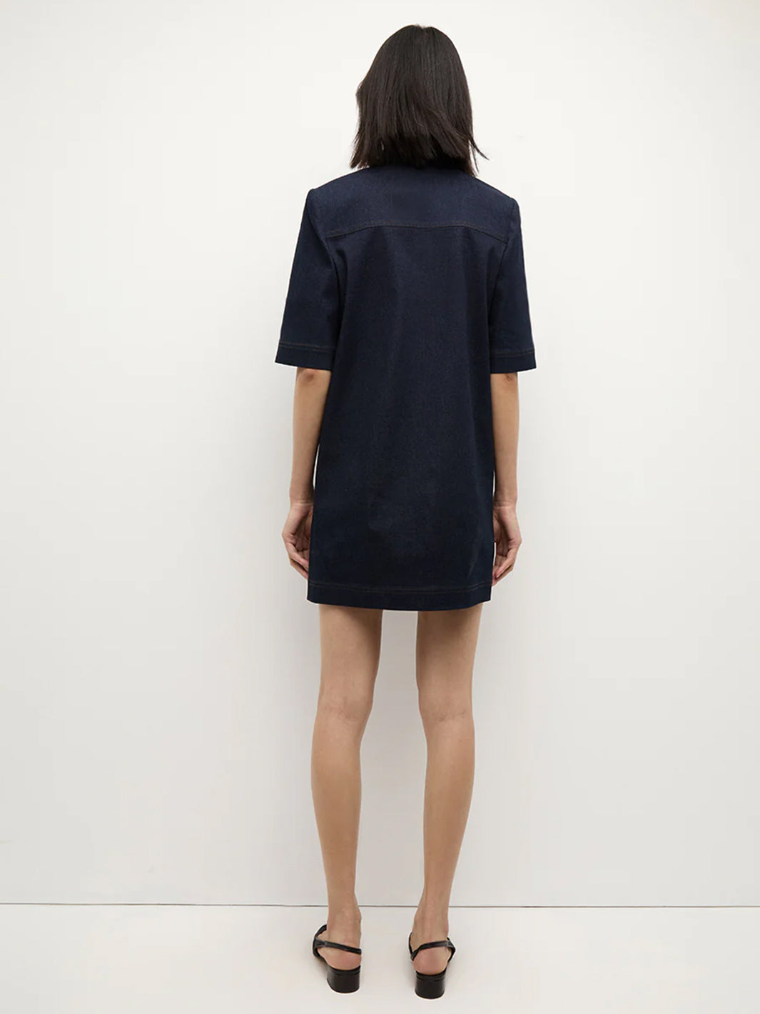 Koulis Mini Denim Dress in Midnight Wash