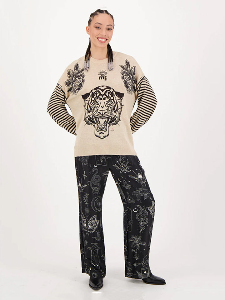 Kristy Crew Neck Sweater in Sand