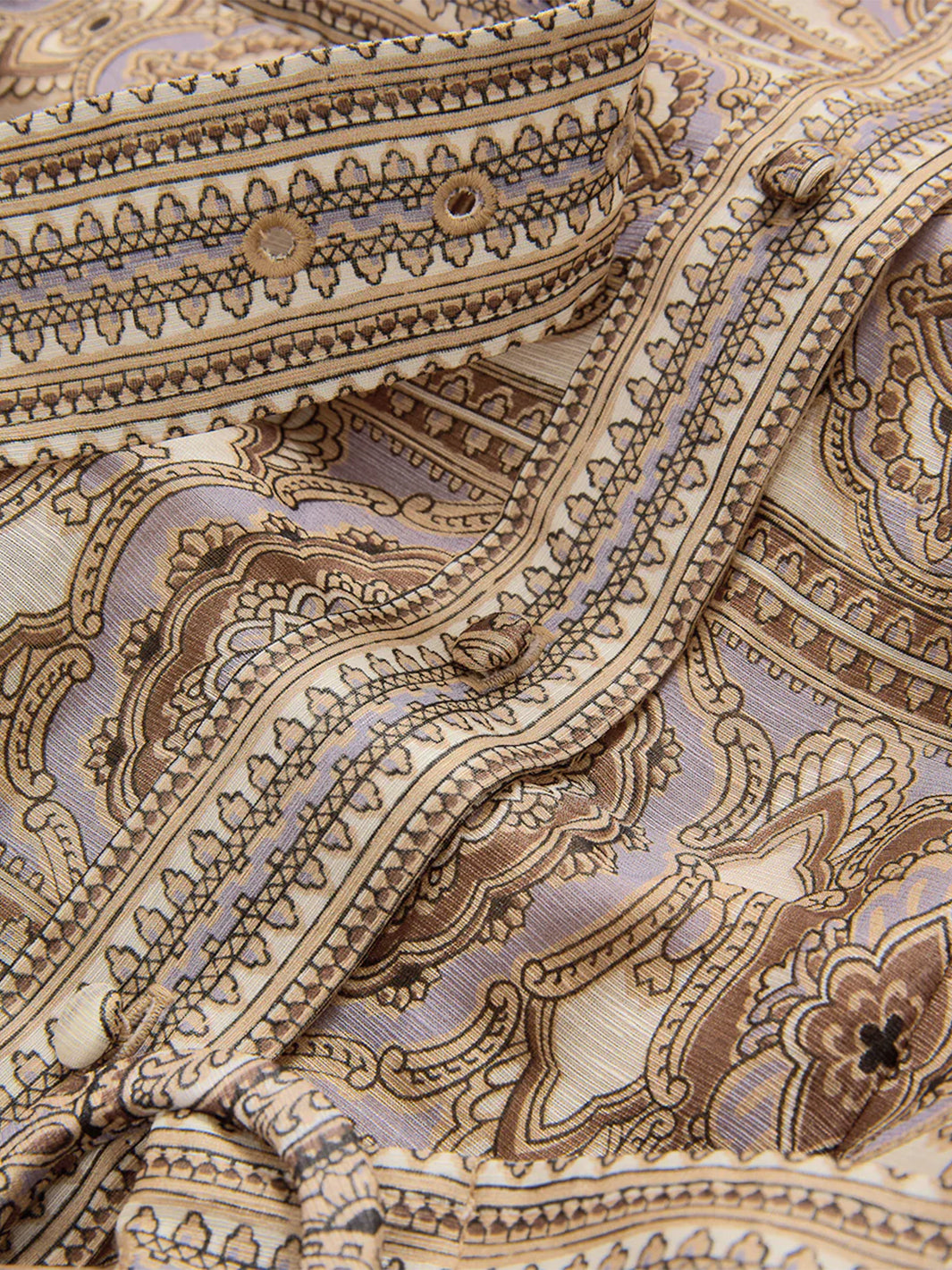 Kumar Silk-Linen Mini Dress in Stone Khaki Multi