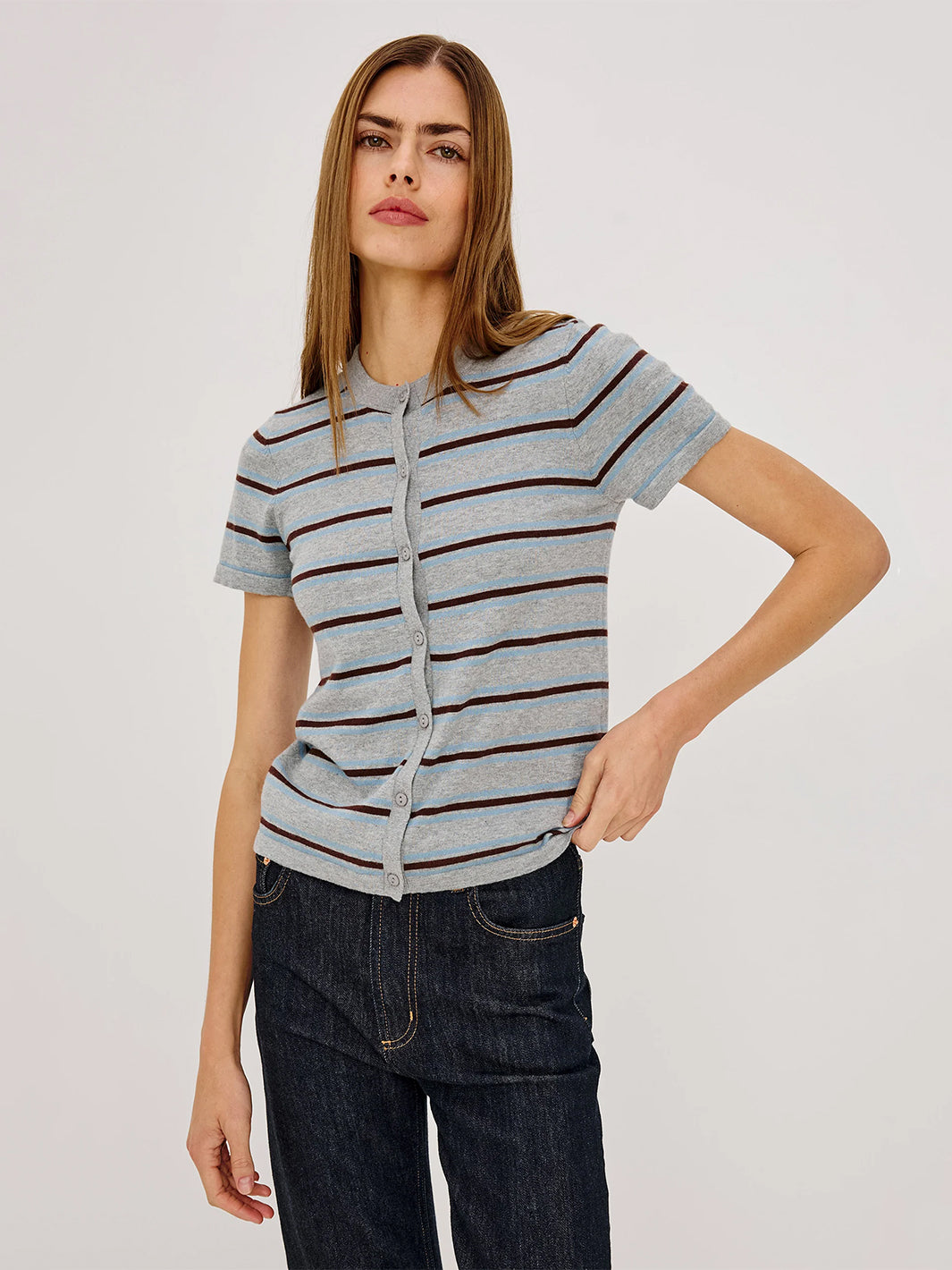 Kylie Top in Heather Sky