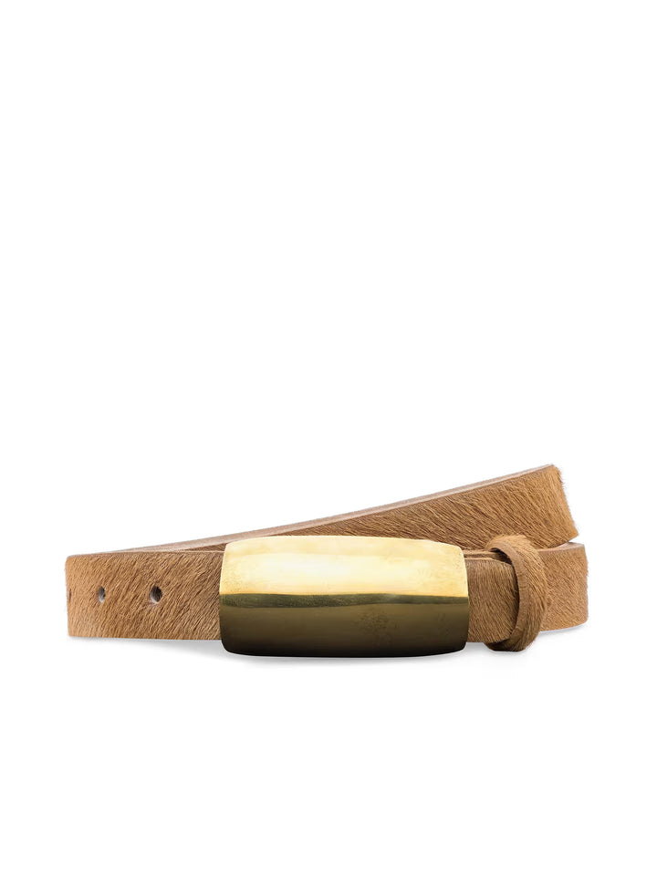 Marlowe Belt in Tan Calf Hair