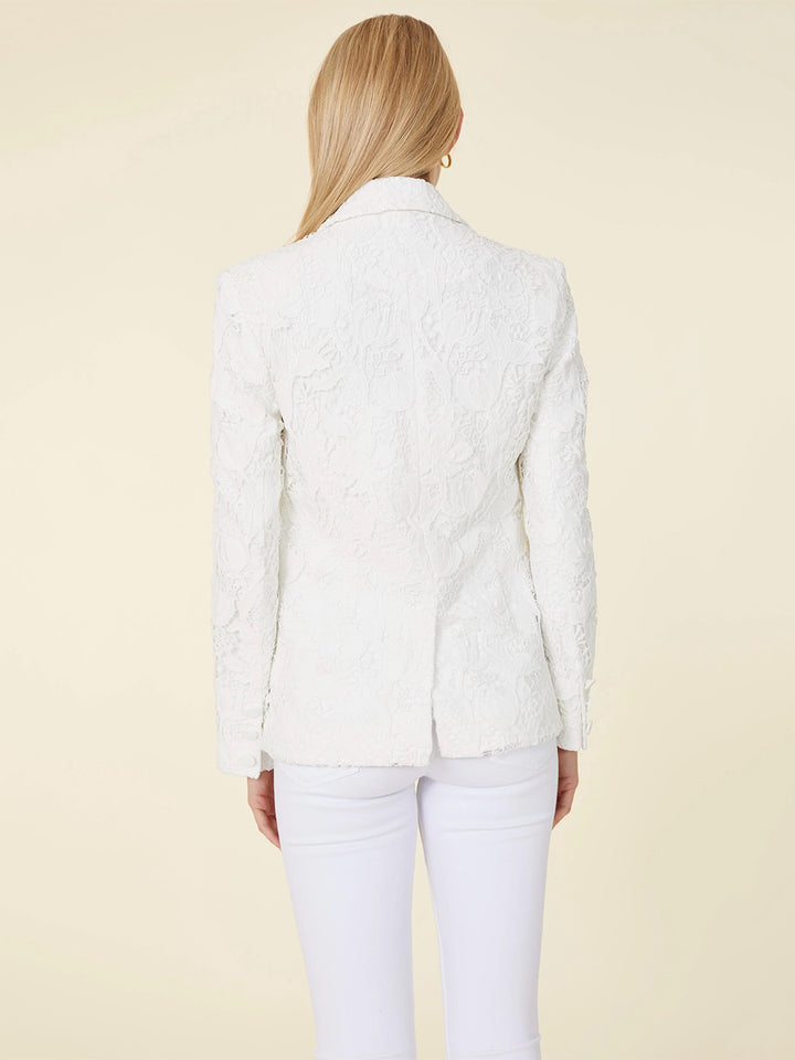 Lace Blazer in White