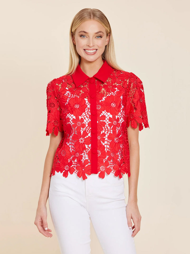 Lace Top in Red