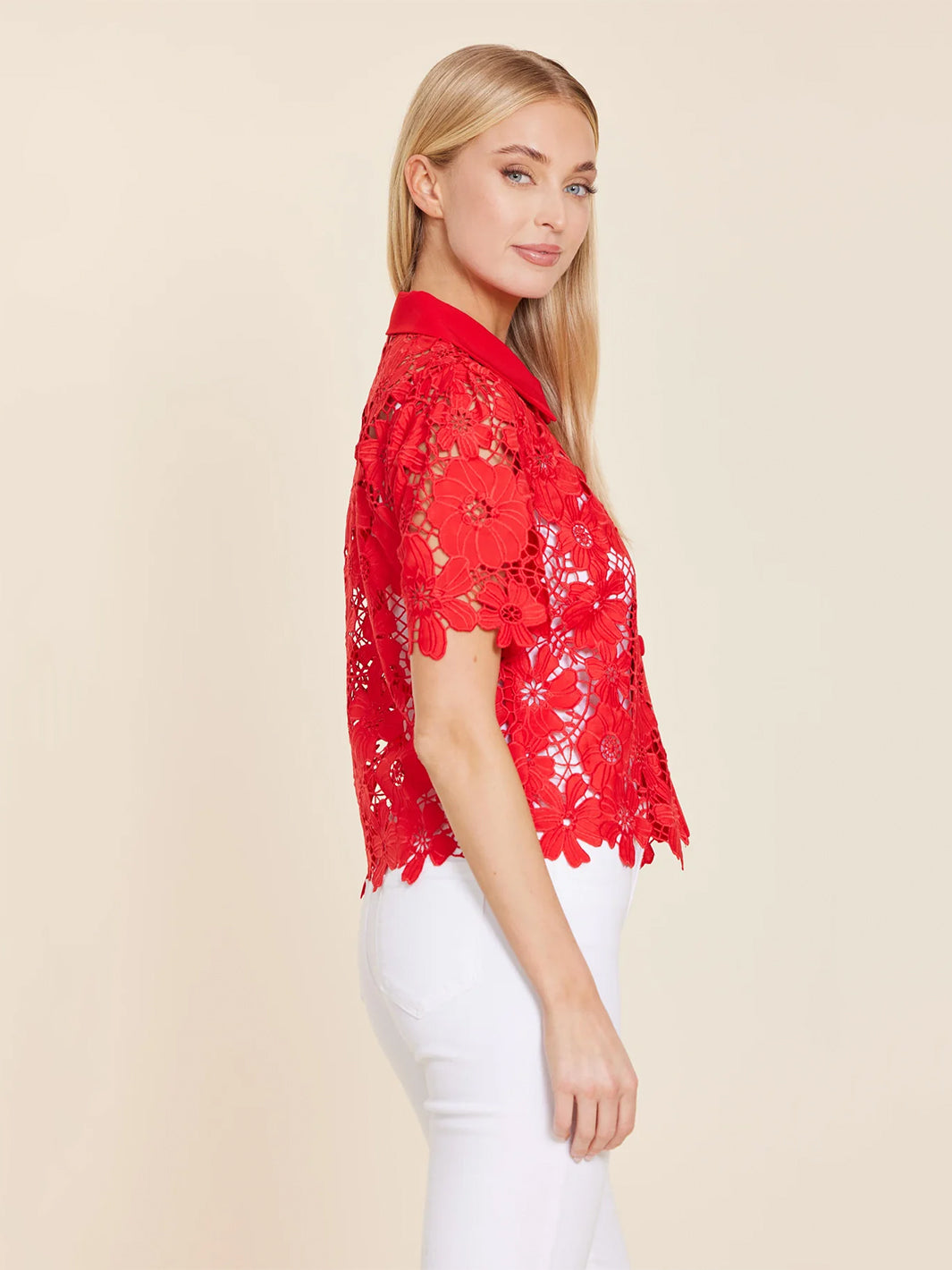 Lace Top in Red