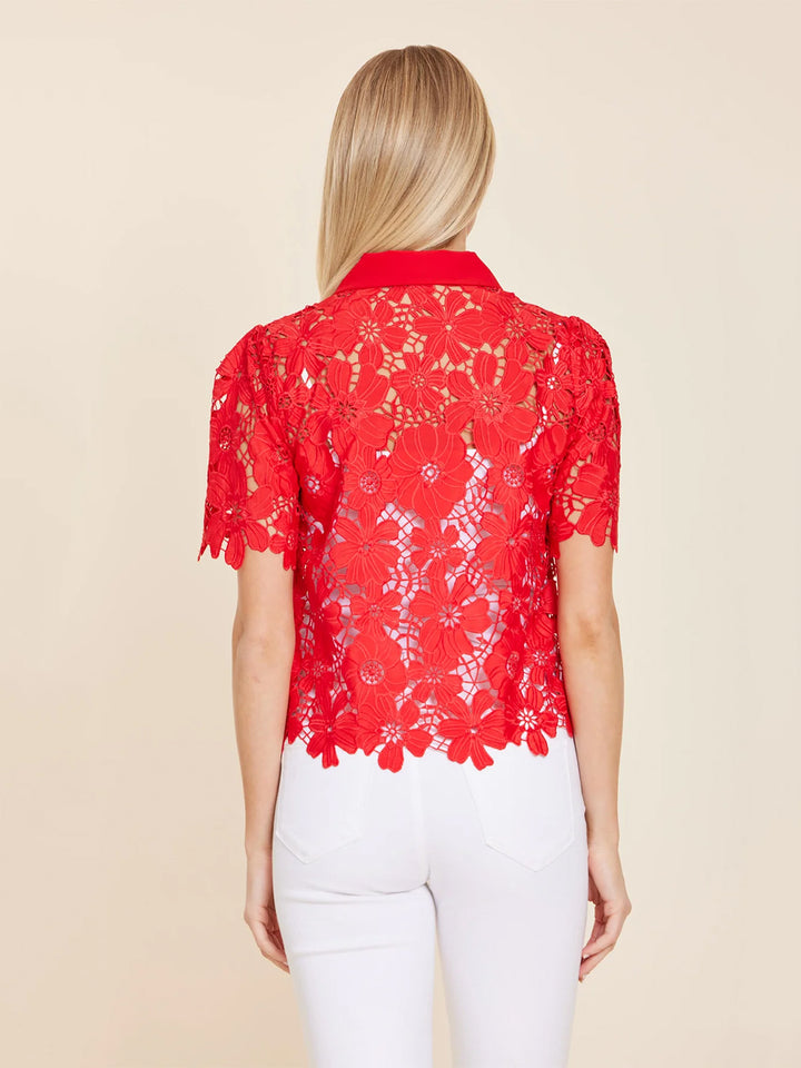 Lace Top in Red