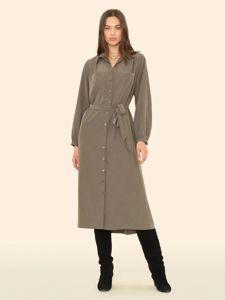 Lawson Dress in Dusty Army