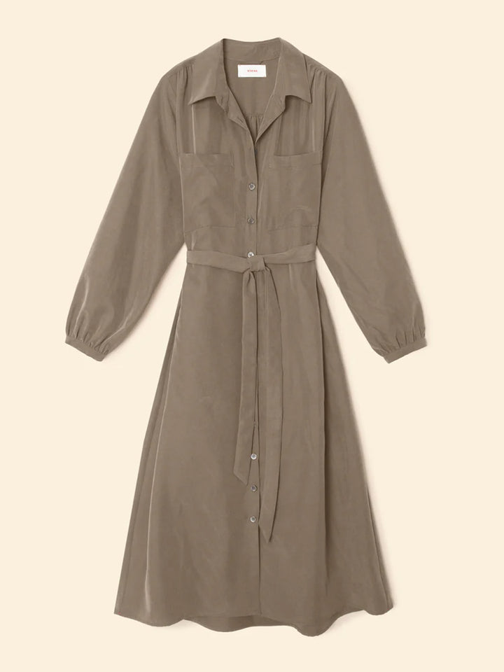 Lawson Dress in Dusty Army