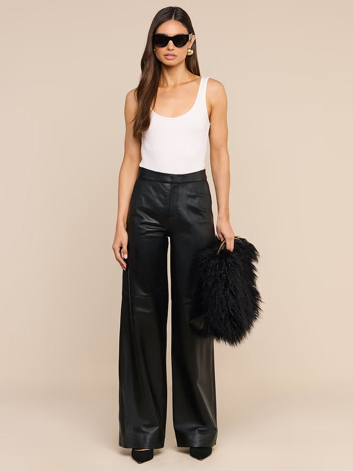 Adelina Faux Fur Clutch in Black