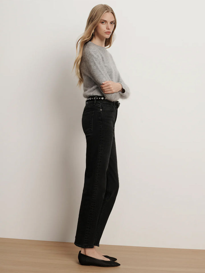 Leah Straight-Leg Jean in Washed Onyx