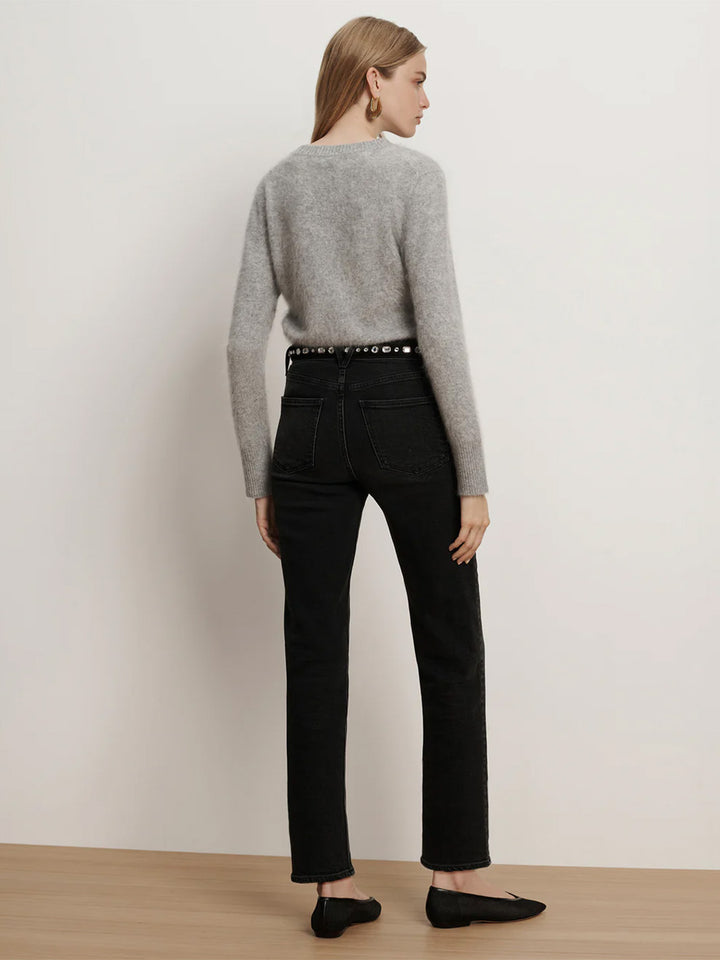 Leah Straight-Leg Jean in Washed Onyx