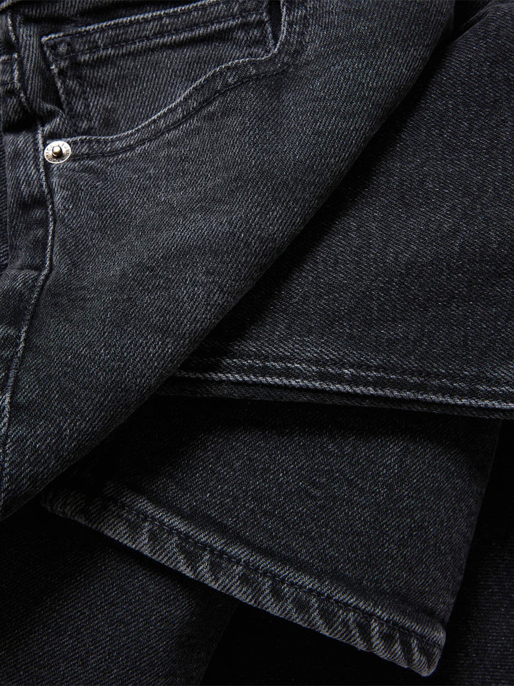 Leah Straight-Leg Jean in Washed Onyx